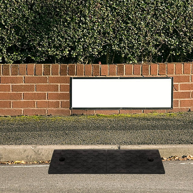 SEWACC Rampes d'Allée en Caoutchouc Bande de Rampe Noire pour Utilisation en Voiture sur Sol Extérieur 1Ensemble