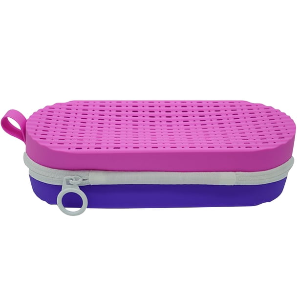 Estuche para gafas de natación con orificio de drenaje de silicona para nadador ( ) Rosa Rojo Rojo Púrpura
