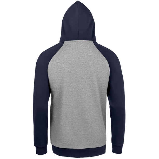SOLS - Sudadera estilo ranglán modelo Seattle unisex (Gris mezcla/Burdeos)