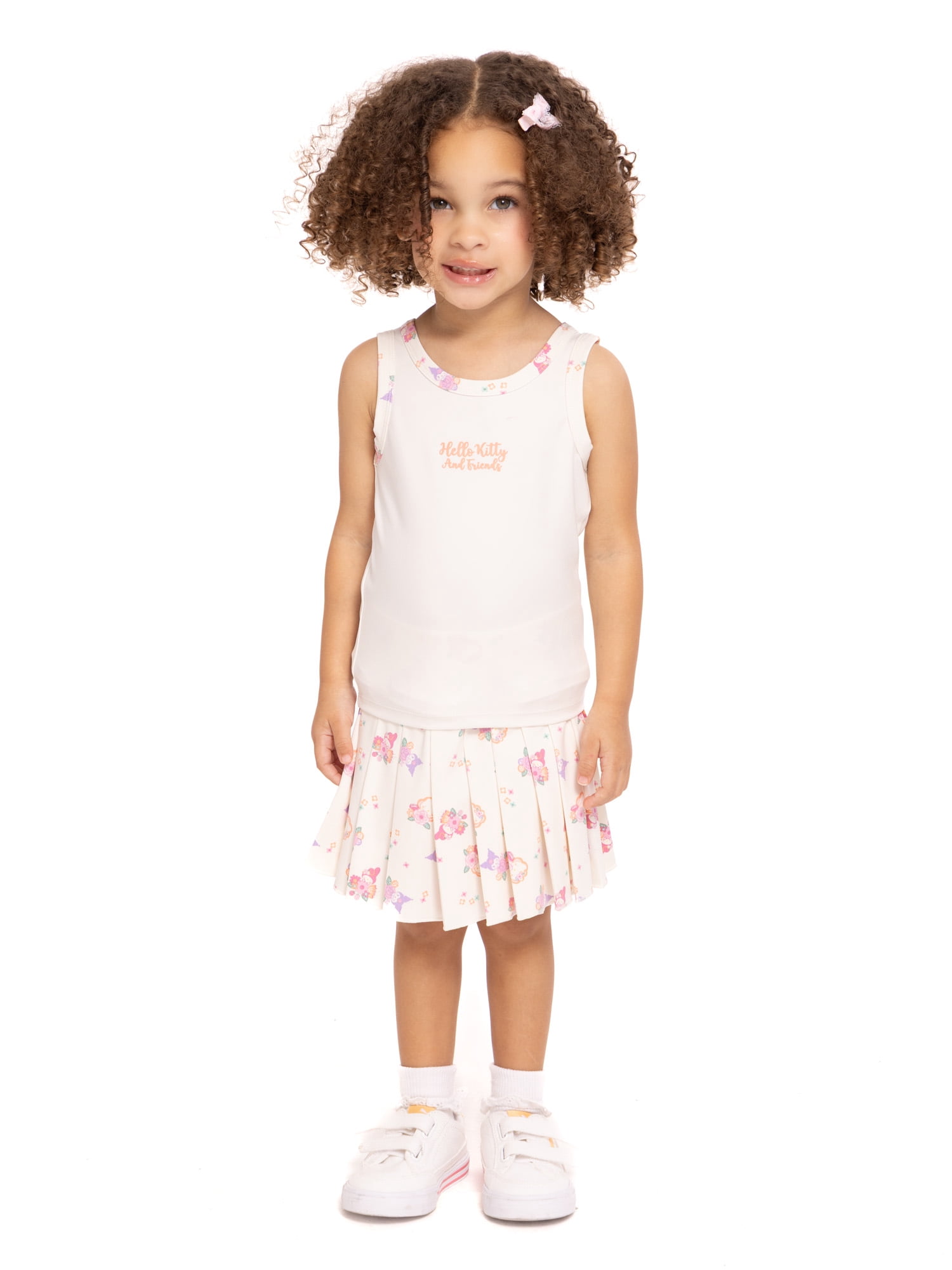 Hello Kitty & Friends Toddler Girls Active Tank Top and Pleated Skort Set, 2-Piece, Sizes 12M-3T