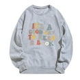 thumbnail image 4 of Sweatshirts à Col Rond Imprimé Lettres pour Femmes Manches Longues Pull Mignon Décontracté Coupe Ample Mode Automne, 4 of 4