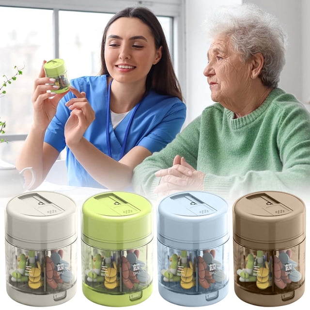 Distributeur D'Emballage Portable,Trois Repas Par Jour,Mini Boîte De Rappel,En Acier Inoxydable,Pour Randonnée,Bureau/Voyage,Étanche,Rangement Facile,Compact Storage Box,PENDANE,Blue