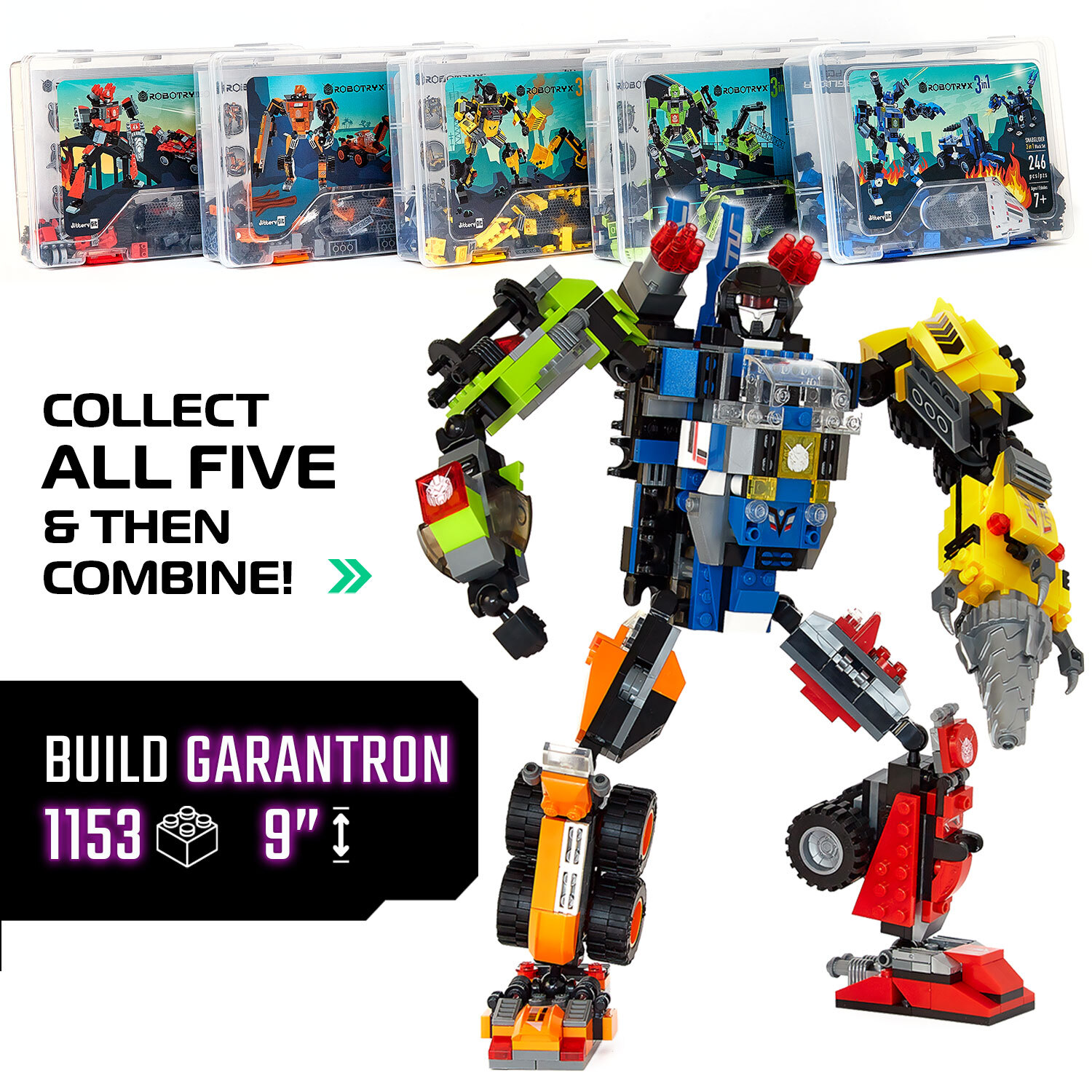 JitteryGit Robotryx Guardians 3-in-1 Building Robot photo 6
