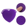 thumbnail image 3 of Unique Bargains 1 Pc Portable Silicone Facial Cleansing Brush Heart Shape 3.35"x2.95"x0.51" Purple, 3 of 7