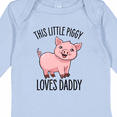 thumbnail image 4 of Inktastic This Little Piggy Loves Daddy Cute Boys or Girls Long Sleeve Baby Bodysuit, 4 of 5