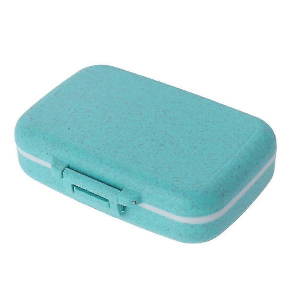 Travel Daily Pill Organizer Blue 6 Grid Medicine Storage Holder Container PP Material 1Set