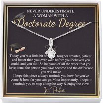 Personalized Necklace, Doctorate Graduation Gift, for Her, PHD Graduation Gift, Doctorate Degree Graduation Gift for women, Alluring Beauty Necklace With Message Card