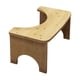 thumbnail image 1 of Taburete de baño de bambú – Diseño ergonómico de 35° | Antideslizante y duradero | Madera natural para una postura saludable al sentarse, 1 of 8