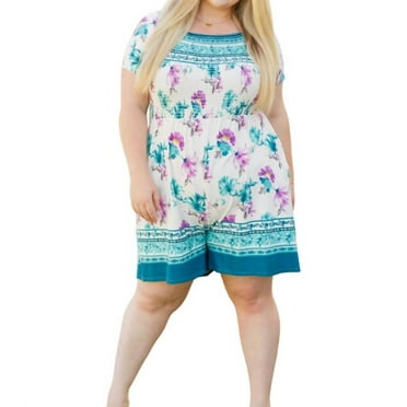 White Birch Little Boho Moment Floral Romper