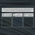 thumbnail image 6 of Cotton Heathered Melange Jersey Knit Bed Sheet Set (California King, Navy), 6 of 7