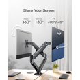 thumbnail image 3 of Irongear Dual Monitor Stand, Adjustable Gas Spring Dual Monitor Mount for 13-27 inch Screens up to 14.3 lbs, Dual Arm Monitor Mount with Swivel, Tilt, Rotation, 3 of 7