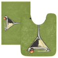 thumbnail image 7 of Yayeee Bath Rugs for Bathroom Floor Set of 2 Non Slip Fluffy Soft Absorbent Mat, Light Black Martini, 7 of 7