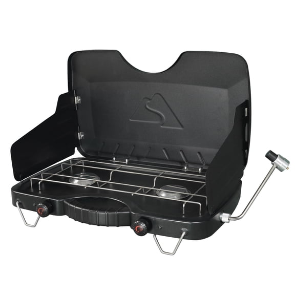 Ozark Trail 2-Burner Propane Gas Camping Stove, Black