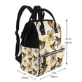 thumbnail image 2 of Gaeub Yellow Flowers Hummingbird Print Mummy Diaper Bag Backpack,Durable Maternity Baby Nappy Casual Shoulder Bags,Travel Hiking Outdoor Pack, 2 of 6