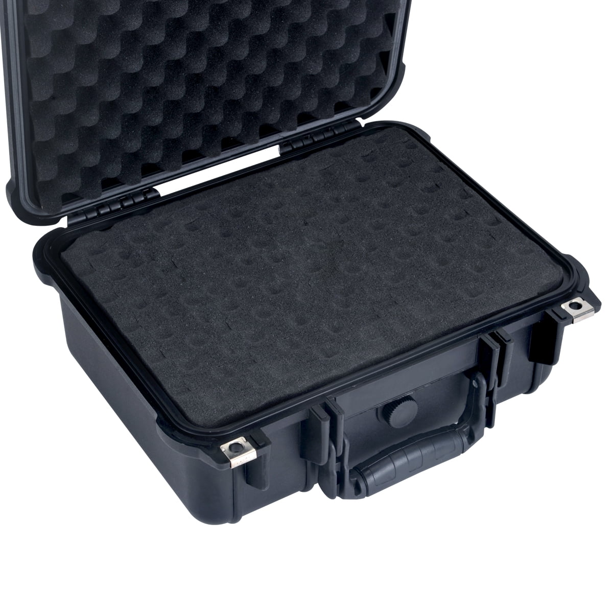 MEIJIA Portable All Weather IP67 Waterproof Hard Case with Foa,Fit Use of Drones,Camera,Equipments,Pistols,Elegant Black,13.35 x11.63x5.98inches