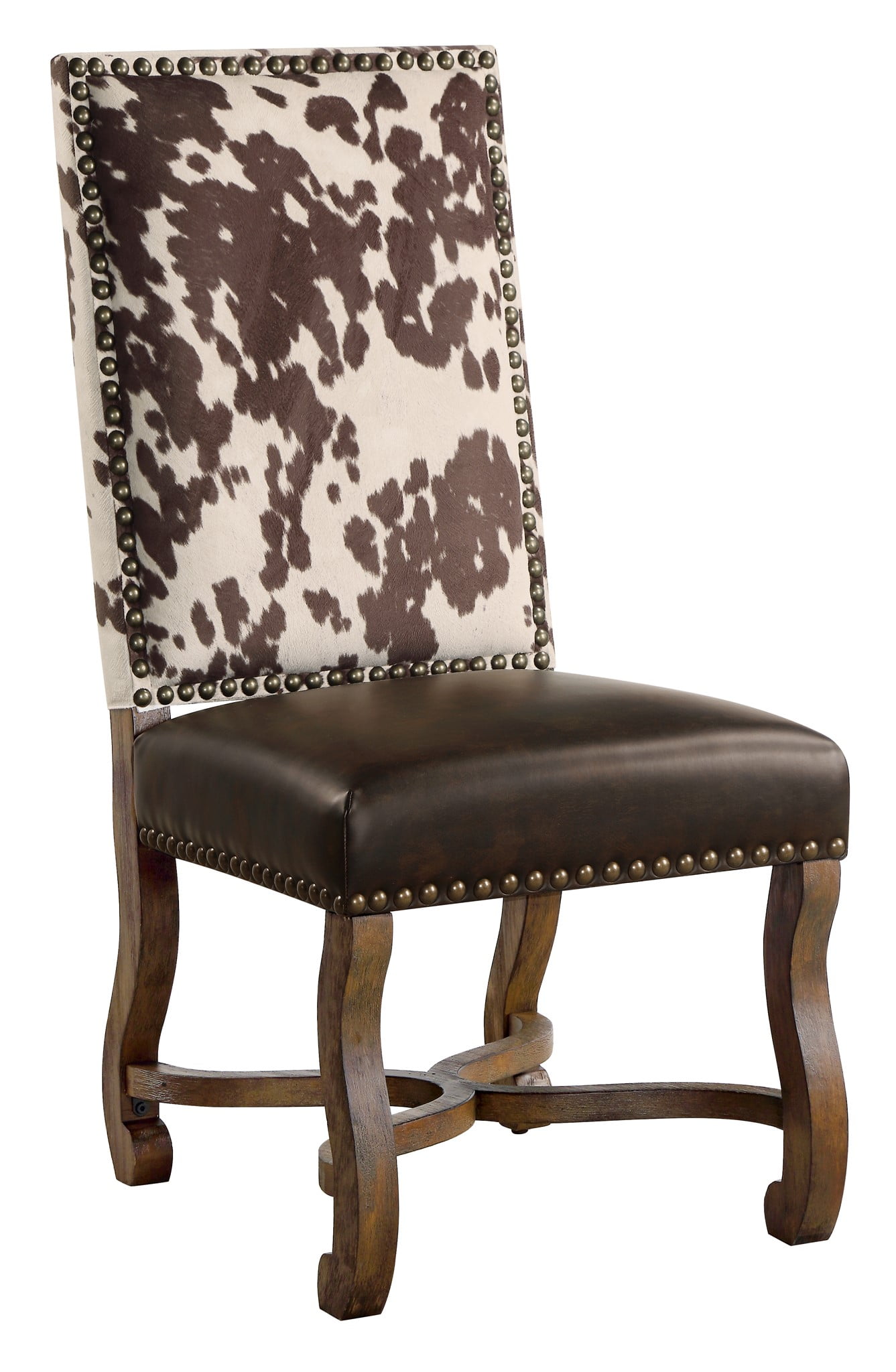 fake cowhide chair