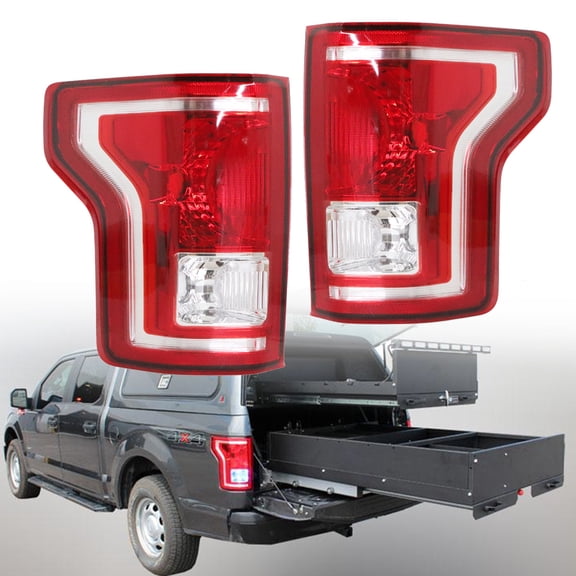 ALL-CARB 2-Pack Rear Left and Right Tail Light Brake Lamp Assembly Replacement for 2015-2017 F150 Truck Driver and Passenger Side FO2801239C FO2800239C