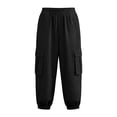 thumbnail image 5 of Danhjin Bermuda Cargo Pants Women, Elastic High Waist Pants Summer Pants Casual Loose Comfy Lightweight Hiking Pants, 5 of 5