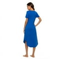 thumbnail image 5 of Chemises de Nuit à Manches Courtes pour Femmes, Col en V, Longueur Complète, Grande Taille, 5 of 5