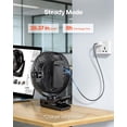 thumbnail image 6 of VEVOR Portable Clip Fan, Rechargeable Clip On Fan, USB Port with 3 Speeds & Circulation Mode, Strong Airflow Sturdy Clamp, Long Runtime for Desk, Golf Cart, Outdoor Camping Treadmill, Office, Black, 6 of 9