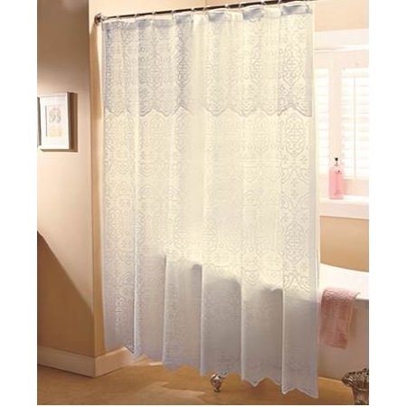 Ivory Lace Shower Curtain With Liner Walmart Com