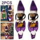 thumbnail image 5 of Snoop On The Stoop Christmas Elf Doll Fieltro Resina Muñecas Juguete Adorno (C) Púrpura, 5 of 5