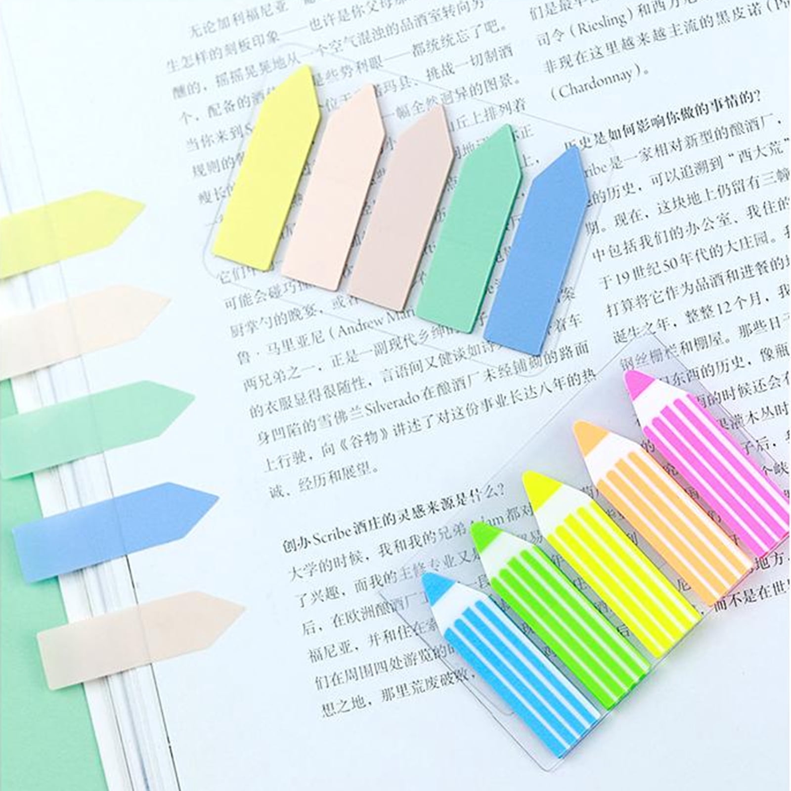 Buy TONKBEEY 100Pcs Sticky Index Labels Index Arrows Bookmarks Stickers ...