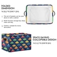 thumbnail image 2 of Yayeee Canvas Storage Basket with Handles for Shelves Fabric Bins Closet Organizer, Rainbow Space Cat, 2 of 8