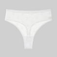 thumbnail image 2 of GEWSEY Women's Lace Sheer Panties Heart Print Low Rise Sexy Thongs Underwear (White, M), 2 of 3