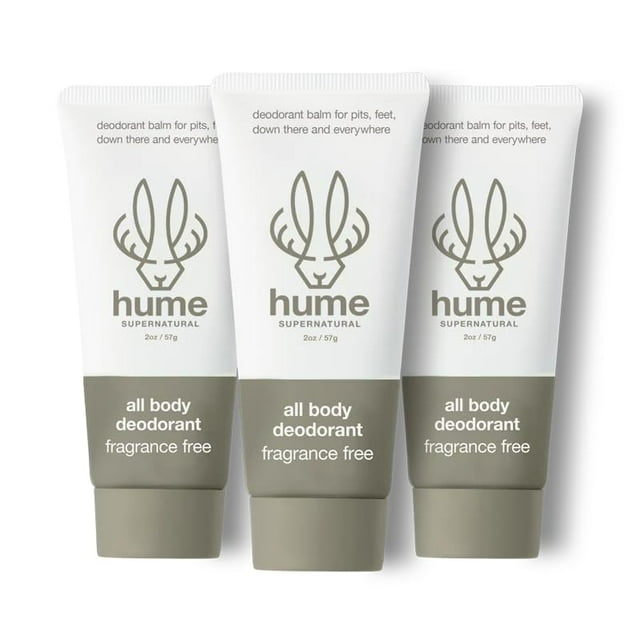 Bálsamo desodorante Hume Supernatural Invisible para todo el cuerpo, paquete de 3