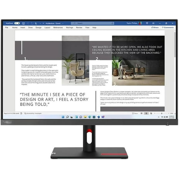 Lenovo ThinkVision S27i-30 27" Class Full HD LED Monitor - 16:9 - Storm Gray (63dfkar4us)