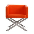 thumbnail image 5 of Manhattan Comfort HollyWood Faux Leather Lounge Chair in Orange (Set of 2), 5 of 7