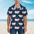 thumbnail image 4 of Lsque Pig 1 pattern Hawaiian Shirt for Men, Unisex Summer Beach Casual Short Sleeve Button Down Shirts-Medium, 4 of 9