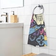 thumbnail image 3 of Coolnut Hand Towels Set - Cartoon Skull Pattern Print for Bathroom Kitchen Travel 16×28 in/2 Pcs, Cotton Bath Towels Lightweight Quickdry for Bathroom Ktichen Travel SPA Gym, 3 of 6