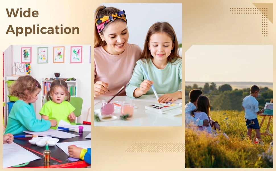 54 Pcs Texture Painting Kit, Wood Pulp Cotton Arts And Crafts Set, Includes 20 Square, 10 Heart, 10 Circle Boards, 2 Water Pens, 12 Color Pens