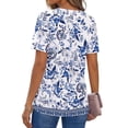 thumbnail image 6 of Fantaslook Womens Blouses Dressy Casual Tops Summer Short Sleeve V Neck Shirts Business Work Blouses, 6 of 10