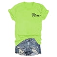 thumbnail image 4 of Dorinao Mama Shirts for Women Short Sleeve Love Letter Printed Graphic Mom Tee Tops, Green, S, 4 of 9