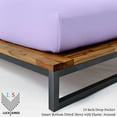 thumbnail image 3 of Olympic Queen Size Organic Cotton Sheet Set- 100% Organic 1000-Thread-Count Long Staple Cotton - 10" Deep Pockets 1000TC Organic Sheets - Lilac, 3 of 7