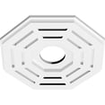 thumbnail image 2 of 12"OD x 3"ID x 4 3/4"C x 1"P Westin Architectural Grade PVC Contemporary Ceiling Medallion, 2 of 11