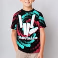 thumbnail image 3 of Share The Love T Shirts, 3D Print Short Sleeve for Boys Girls, Casual Graphic Tee Tops, 3 of 10