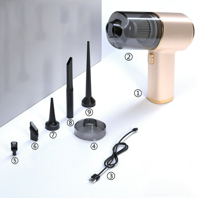 Wireless Handheld Vacuum Cleaner Ergonomic Handle Rechargeable Vacuum for Home Car Interior Cleaning