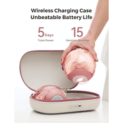 Momcozy Air 1 Hands-Free Wearable Breast Pump with Wireless Charging Case, App Control, Auto Mode, Full-Milk Alert & Transparent Top for Easy Nipple Alignment, Ultra-Slim Portable Design