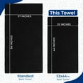thumbnail image 4 of Dan River Bath Towel 6 pack 22x44 in Ultra Soft Quick Drying Cotton Towel - Black, 4 of 7