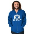 thumbnail image 5 of Oh Snap Shot Photography Photographer Unisex Plus Size Zip Hoodie Brisco Brands 4X, 5 of 6
