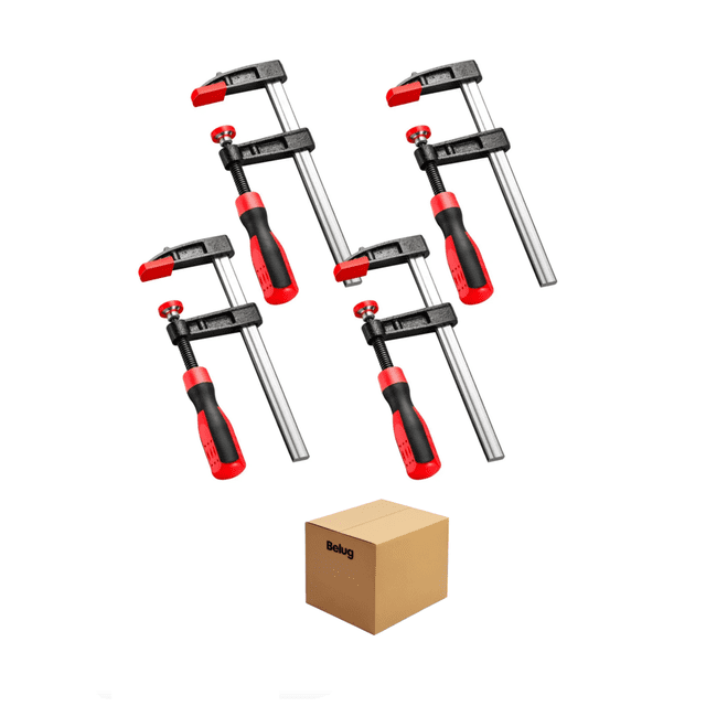 4pcs de Abrazaderas De Barra De Carpintería Clips Plateado, Rojo, Negro