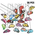 thumbnail image 3 of Lot of 50 colorful butterflies of 7 cm for garden decoration on butterfly sticks, 3 of 5
