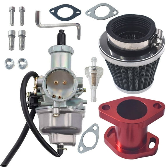 JRL VM26 30mm PZ30 Carburetor Mainfold Intake Inlet Pipe Air Filter For Predator 301cc 420cc 13hp 15hp Engine Mini Bike Go Kart Red