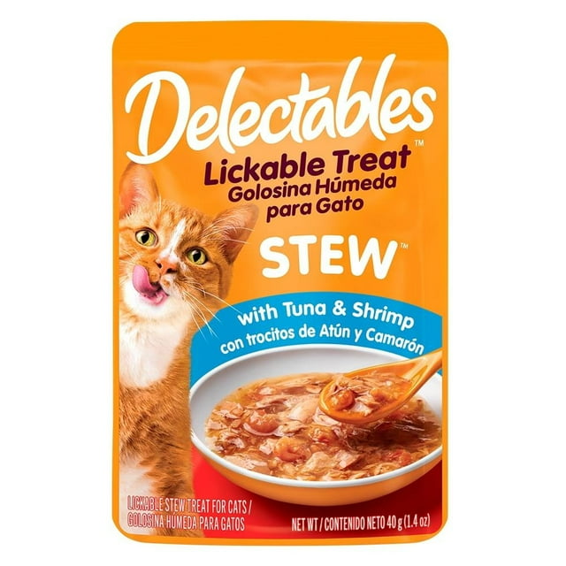 Premio para gatos Delectables STEW Estofado atún y camarón 40 gr