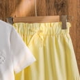 thumbnail image 6 of Weebloom Teen Girls Summer Outfits Short Sleeve Top With 3D Bow A Line Skirt Girl Clothes Set Size 7-8 Years Yellow, 6 of 9