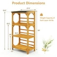 thumbnail image 2 of Gymax Outdoor Wood Garden Shelf 3-Tier Ladder Plant Stand w/ Weatherproof Asphalt Roof, 2 of 10